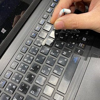 キーボードも除菌